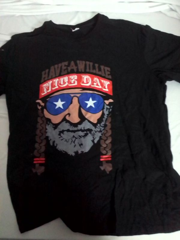 Photo 1 of "HAVE A WILLIE NICE DAY" TSHIRT,  BLACK, XL