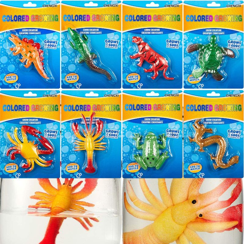 Photo 1 of Outus 8 Pieces Growing Animal Creature Expandable Sea Creature Set Magic Giant Grow Water Animal Grow in Water Party Supplies for Fun