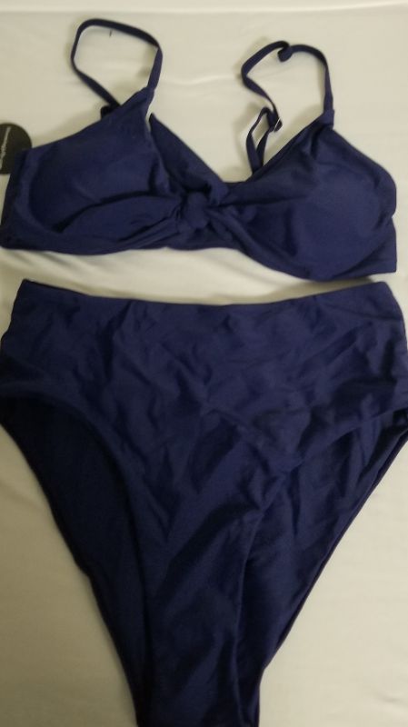 Photo 1 of blooming jelly two piece swimsuit, blue, small