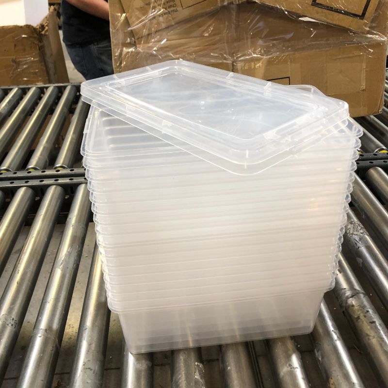 Photo 1 of 18 clear plastic containers with lids small size