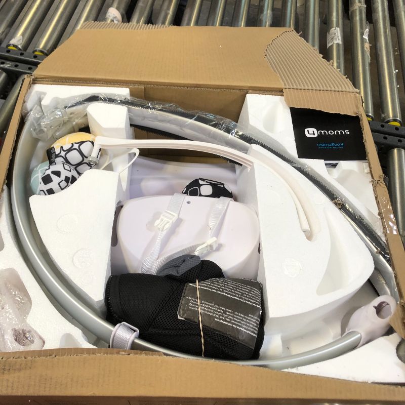 Photo 1 of 4moms mamaRoo 4 5 Unique Motions Bluetooth Enabled Baby Swing - Dark Gray Cool Mesh