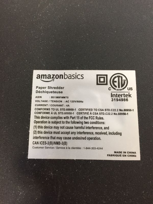 Photo 6 of Amazon Basics 15-Sheet Cross-Cut Paper, CD Credit Card Office Shredder