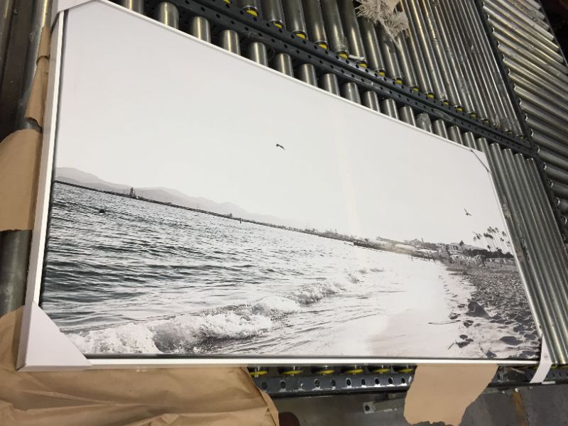 Photo 2 of 24 x 47 Beach Scene Framed Canvas - Threshold