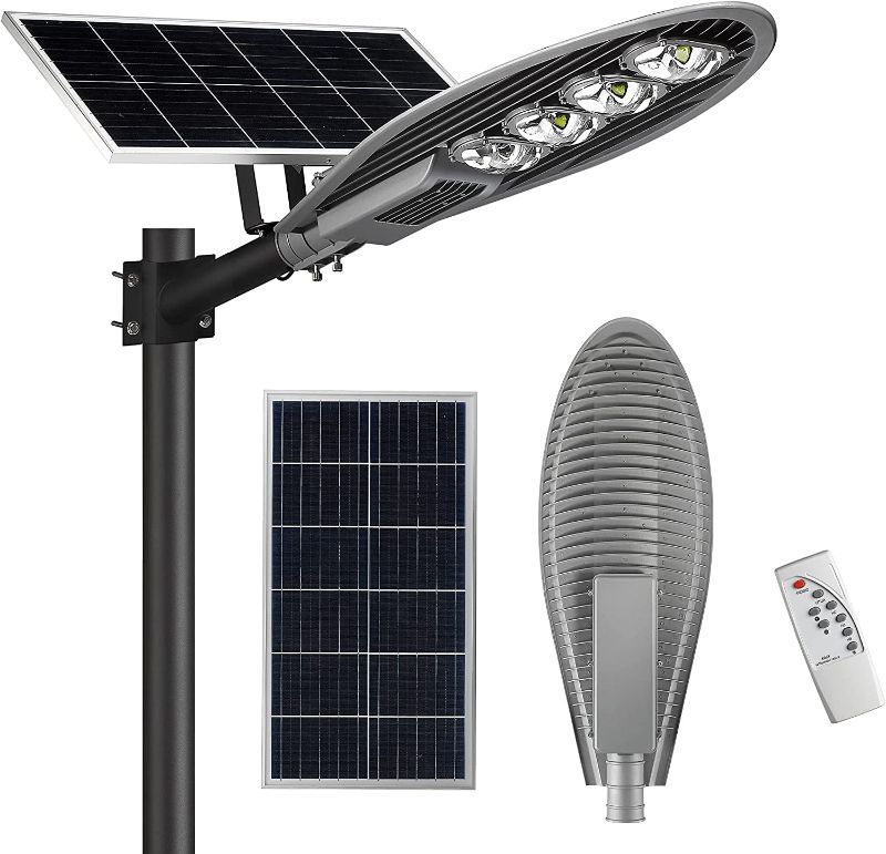 Photo 1 of Lovus Commercial Solar Street Light, 20000LM 6000K Outdoor Solar Powered Street Lamp