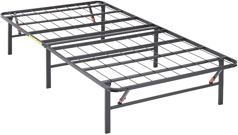 Photo 1 of Amazon Basics Foldable, 14" Black Metal Platform Bed Frame with Tool-Free Assembly, No Box Spring Needed - Twin