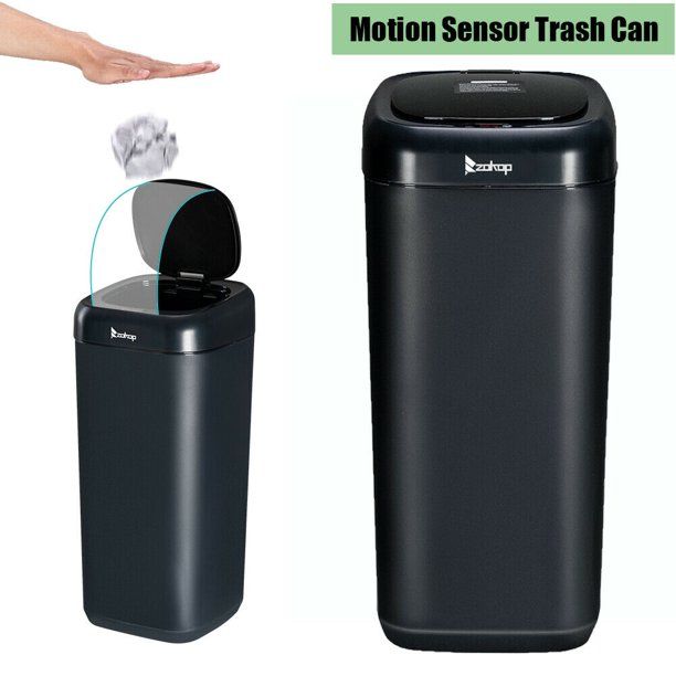 Photo 1 of 2021 Newly Upgraded Zokop 35L Smart Motion Sensor Automatic Trash Can Waste Bin Black
