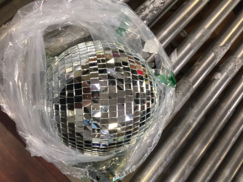 Photo 2 of 8" Mirror Disco Ball Great for a Party or Dj Light Effect Christmas