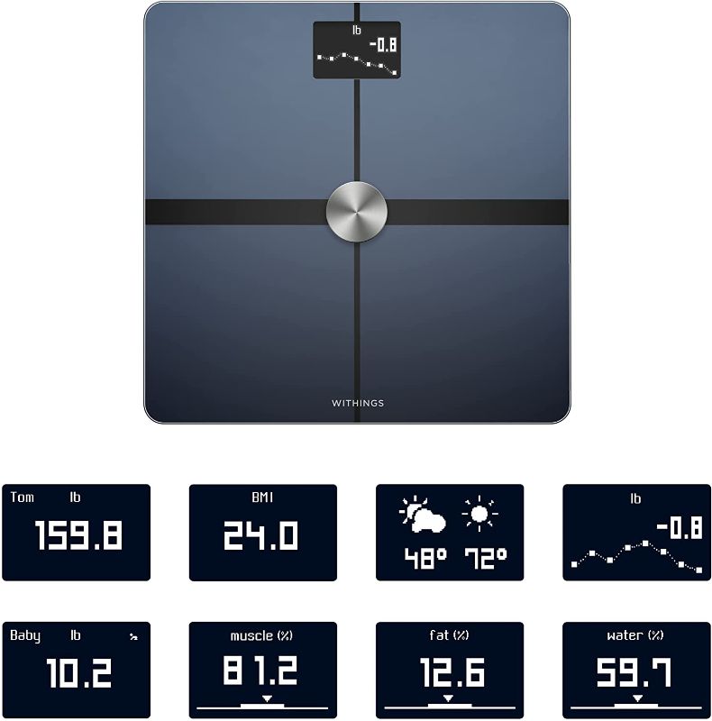 Photo 1 of Withings Body+ - Digital Wi-Fi Smart Scale with Automatic Smartphone App Sync, Full Body Composition Including, Body Fat, BMI, Water Percentage, Muscle & Bone Mass, with Pregnancy Tracker & Baby Mode