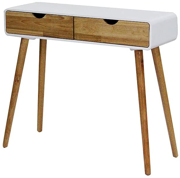 Photo 1 of Heather Ann Euro Collection Writing Desk Console Table, White