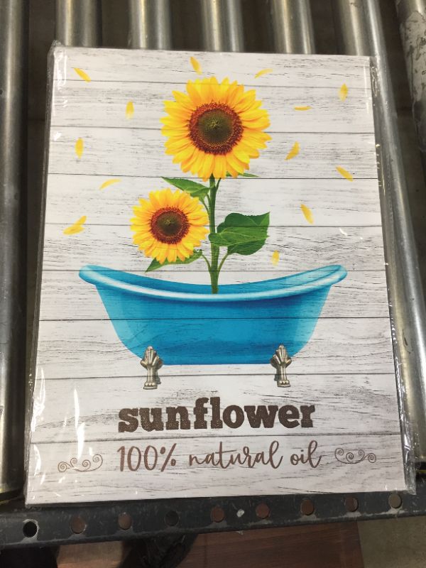 Photo 1 of 12x16inch Generic Sunflower Wall Art 2 Pack