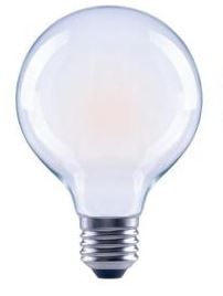 Photo 1 of 60-Watt Equivalent G25 Globe Dimmable ENERGY STAR Frosted Glass Filament LED Vintage Edison Light Bulb Daylight (12-Pack)