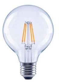 Photo 1 of 40-Watt Equivalent G25 Globe Dimmable ENERGY STAR Clear Glass Filament LED Vintage Edison Light Bulb Daylight (12-Pack)