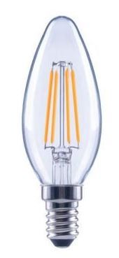 Photo 1 of 60-Watt Equivalent B11 Dimmable ENERGY STAR Clear Glass Filament LED Vintage Edison Light Bulb Daylight (12-Pack)