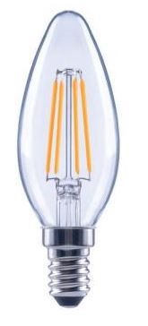 Photo 1 of 60-Watt Equivalent B11 Dimmable ENERGY STAR Clear Glass Filament LED Vintage Edison Light Bulb Bright White (12-Pack)