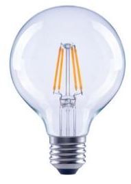 Photo 1 of 60-Watt Equivalent G25 Globe Dimmable ENERGY STAR Clear Glass Filament LED Vintage Edison Light Bulb Daylight (3-Pack)