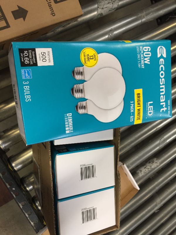 Photo 3 of 60-Watt Equivalent G25 Dimmable ENERGY STAR Frosted Glass Filament LED Vintage Edison Light Bulb Bright White (12-Pack)