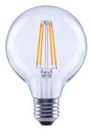 Photo 1 of 60-Watt Equivalent G25 Dimmable ENERGY STAR Clear Glass Filament Vintage Edison LED Light Bulb Bright White (12-Pack)