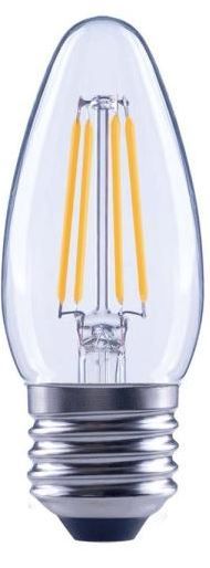 Photo 1 of 60-Watt Equivalent B11 Dimmable Blunt Tip Candle Clear Glass Filament LED Vintage Edison Light Bulb Soft White (12-Pack)