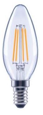 Photo 1 of 40-Watt Equivalent B11 Candle Dimmable ENERGY STAR Clear Glass Filament LED Vintage Edison Light Bulb Soft White (12-Pack)