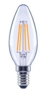 Photo 1 of 40-Watt Equivalent B11 Dimmable ENERGY STAR Clear Glass Filament LED Vintage Edison Light Bulb Bright White (6-Pack)