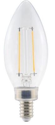 Photo 1 of 40-Watt Equivalent B11 Non-Dimmable Clear Glass Filament Vintage Edison LED Light Bulb Daylight (16-Pack)