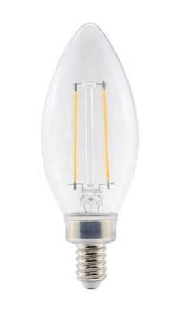 Photo 1 of 40-Watt Equivalent B11 Non-Dimmable Clear Glass Filament Vintage Edison LED Light Bulb Soft White (8-Pack)