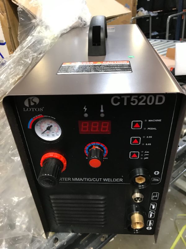 Photo 2 of Lotos CT520D 50 AMP Air Plasma Cutter, 200 AMP Tig and Stick/MMA/ARC Welder 3 in 1 Combo Welding Machine, ½ Inch Clean Cut, Brown
