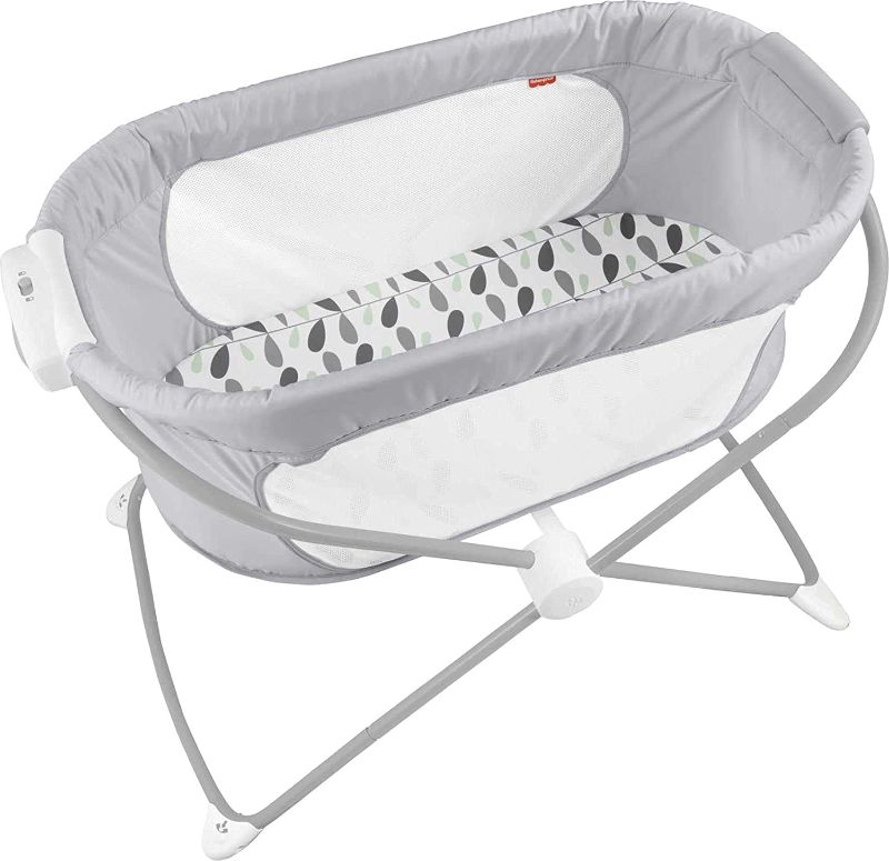 Photo 1 of Fisher-Price Soothing View Bassinet – Climbing Leaves, Portable Bedside Baby Crib [Amazon Exclusive]
