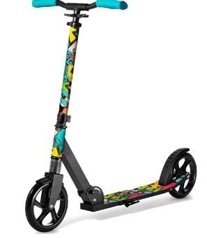 Photo 1 of LaScoota Premium Teen Adult Folding Kick Scooter for Age 8 Year and Up, Graphic
