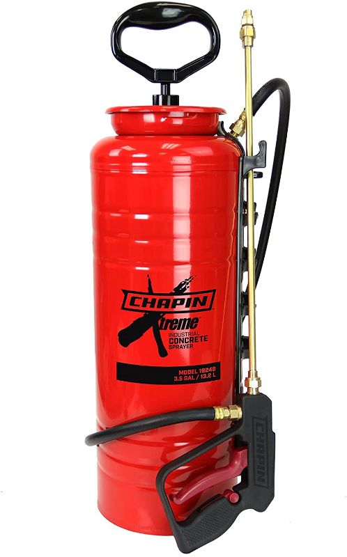 Photo 1 of Chapin International 19249 3.5-Gallon Dripless Xtreme Concrete Open Head Sprayer for Professional Concrete Applications, Red
MISSING NOZZLE