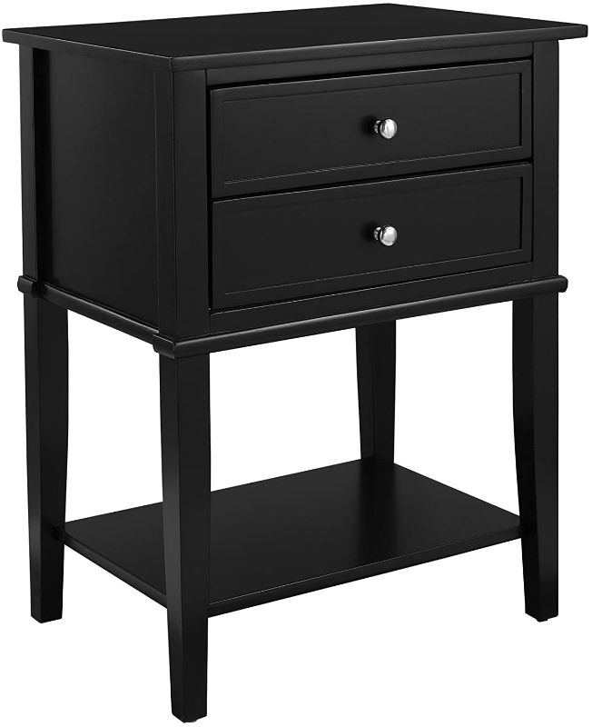 Photo 1 of Ameriwood Home Franklin Accent Table 2 Drawers Black