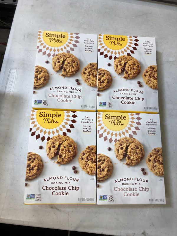 Photo 1 of 4xSimple Mills Almond Flour Baking Mix, Gluten Free Chocolate Chip Cookie Dough Mix, Made with whole foods, 3 Count (Packaging May Vary)
