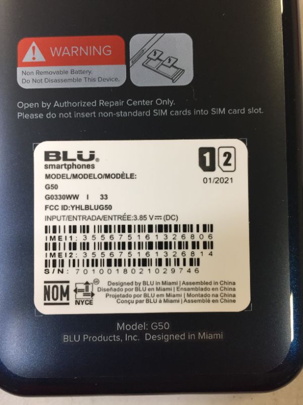 Photo 4 of BLU G50 GSM Unlocked (32GB) - Black
