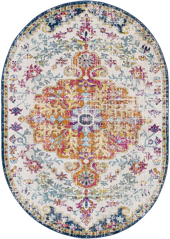 Photo 2 of Artistic Weavers Odelia Vintage Bohemian Area Rug 3FT X 5FT OVAL