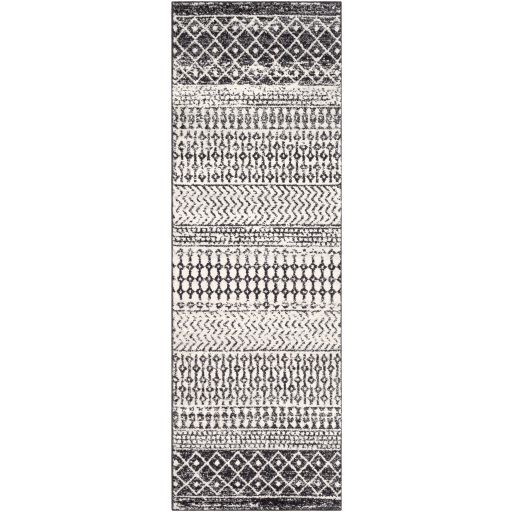 Photo 1 of Artistic Weavers Chester Charcoal and Ivory Bohemian/Global 2 feet 7 inch x 7 feet 6 inch Area Rug, black
