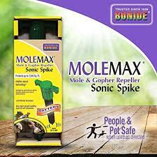 Photo 1 of 2 PACK Molemax Mole & Gopher Repeller Sonic Spike Value Chatter Sound Technology