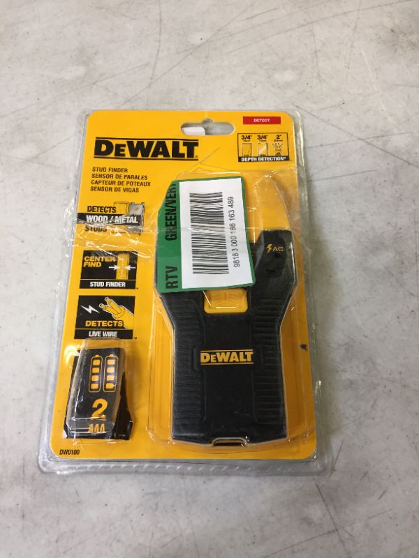 Photo 1 of DeWalt 6.3 in. L x 4.2 in. W Stud Finder 3/4 in. 1 pc.