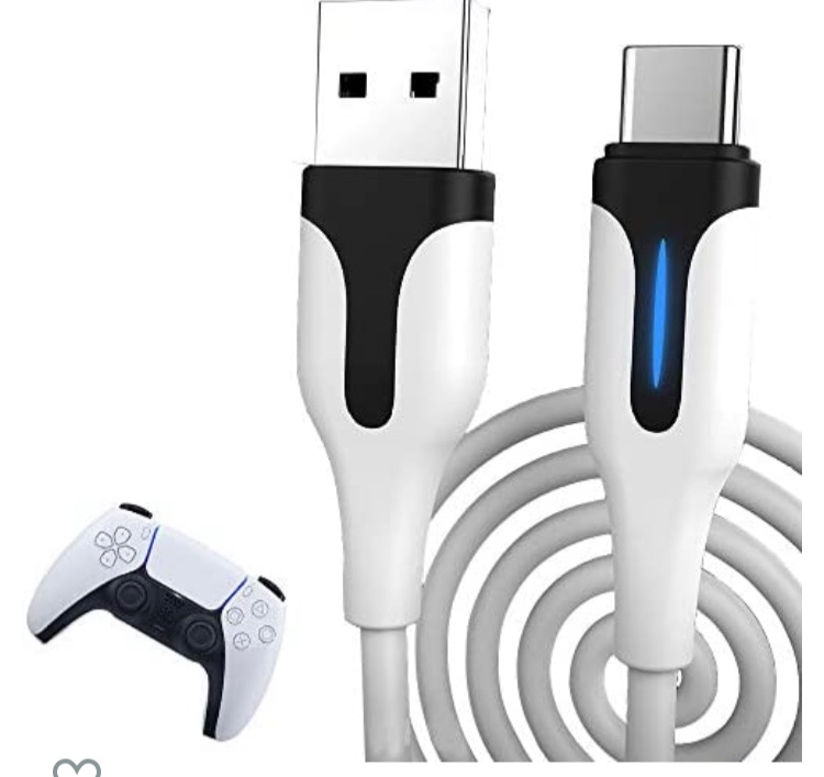 Photo 1 of TAACOO USB C Charging Cable for Playstation 5 Controller, PS5 Controller Play and Charge Cable