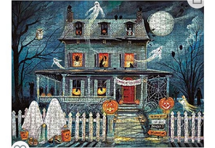 Photo 1 of Halloween Puzzle,Hallwoeen House Jigsaw Puzzles 1000 Pieces (27.5×20in)