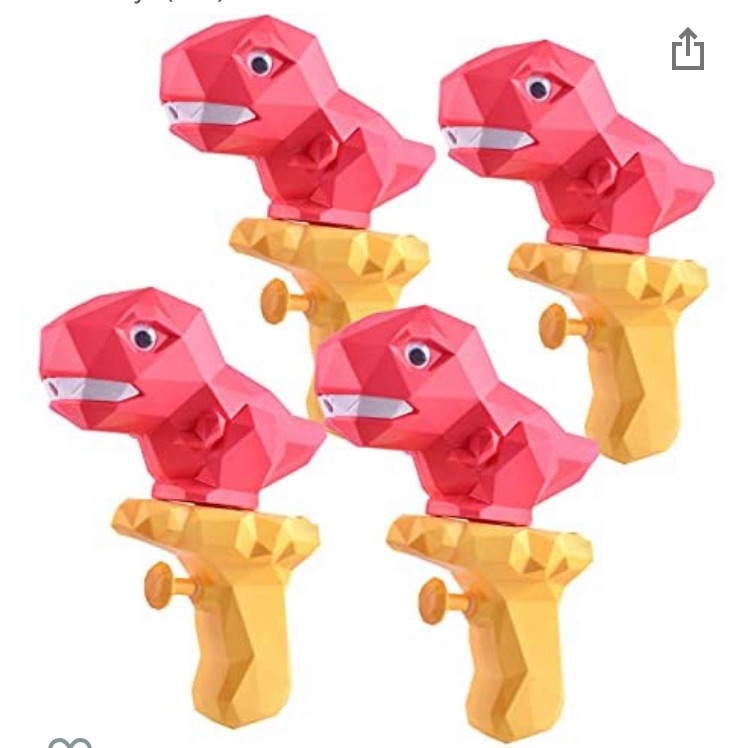 Photo 1 of TICZLOE Water Gun, 4 Pack Water Guns for Kids Dinosaur Squirt Gun 150ml Capacity, Small Water Pistols for Boys and Girls Toddlers in Bath Pool Party Favors Summer Water Toys (Red)
