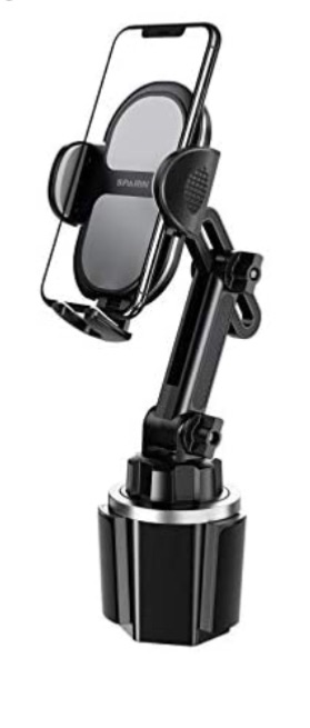 Photo 1 of Car Cup Holder Phone Mount, SPARIN [Upgraded] Adjustable Car Phone Mount Cup Holder for Truck for iPhone 12/11/11 Pro, Samsung Galaxy S21/S20/S10/S9 Note 10/9/8, Google, GPS and More, Black