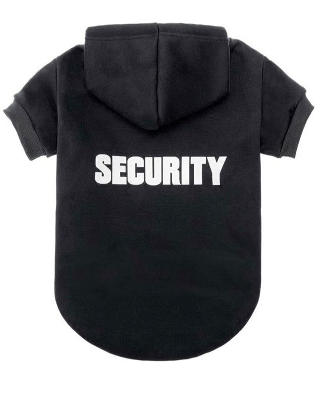 Photo 1 of BINGPET BA1002-1 Security Patterns Printed Puppy Pet Hoodie Dog Clothes. Size lrg