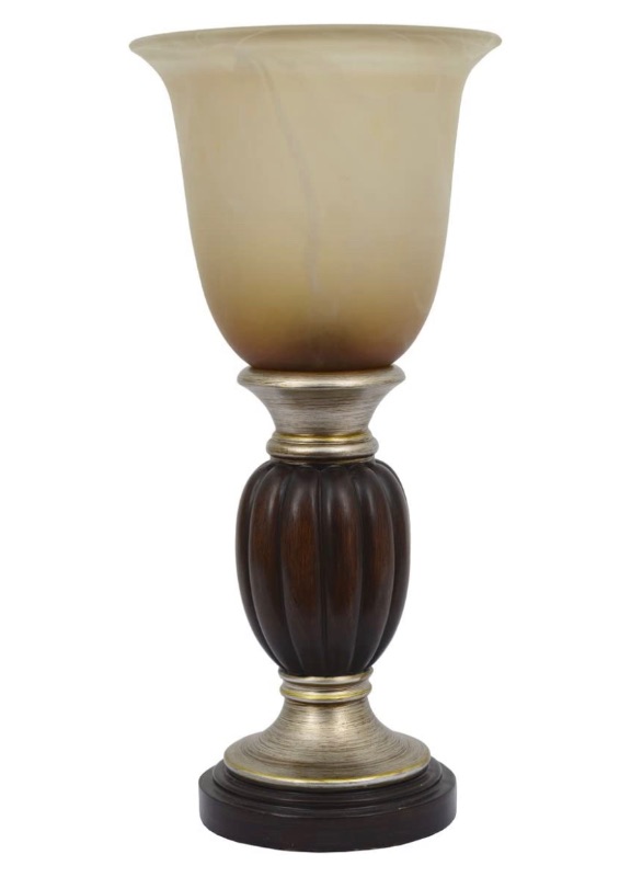 Photo 1 of Décor Therapy TL7696 13.25" Resin Up-Light, Alabaster Champagne