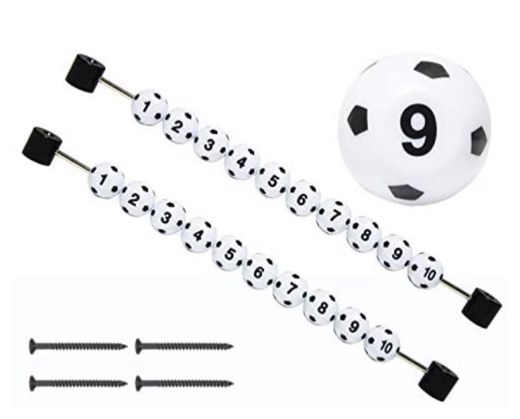 Photo 1 of YDDS Foosball Score Counter - Foosball Score Keeper in Soccer Ball Style, Foosball Scoring Units for Foosball Games, Screws Included