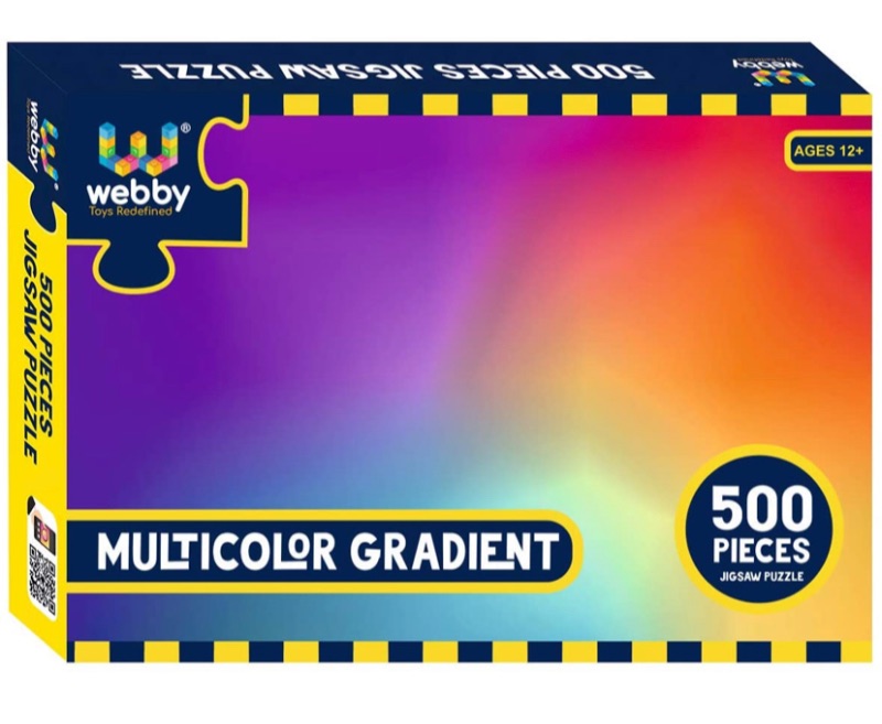 Photo 1 of Webby 500 Piece Jigsaw Puzzle - Gradient Multicolor - 500 Pieces Puzzles for Adults and Family, 18 x 24