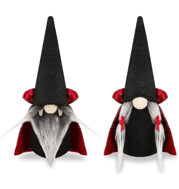 Photo 1 of 2 Pcs Halloween Witches Gnome Rudolph Dolls Halloween Plush Faceless Decorations for Kids Gift Halloween Party Home Table Decorations