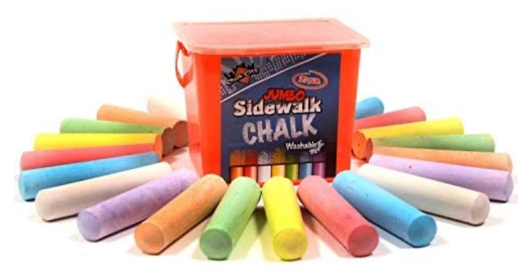 Photo 1 of Chalk City Sidewalk Chalk, Jumbo Chalk, Non-Toxic, Washable, Art Set (20-Count)