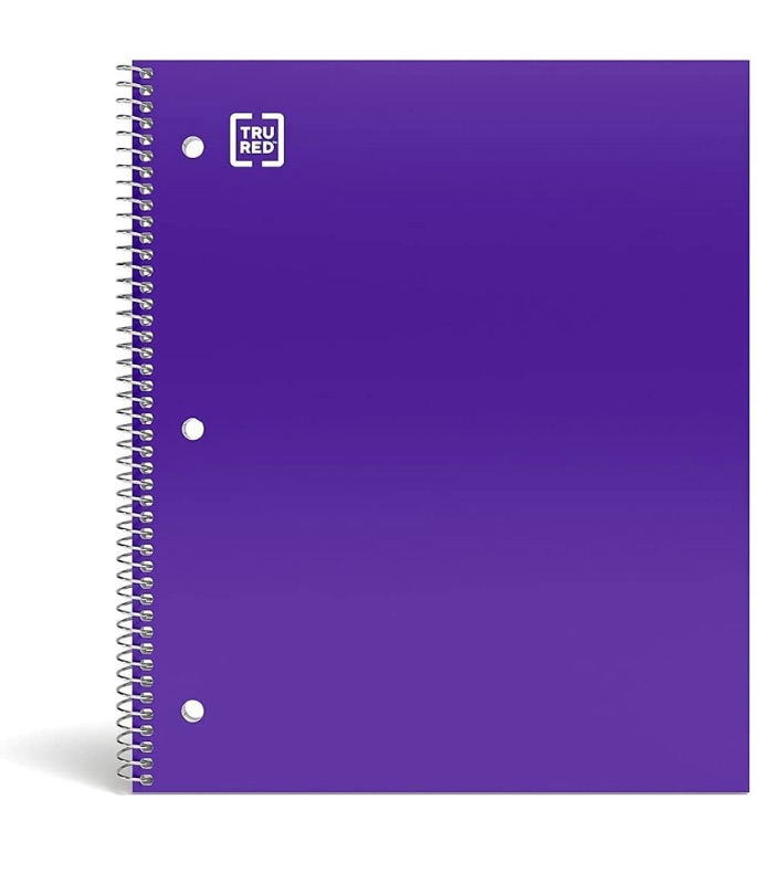 Photo 1 of Staples 919361 Accel 1-Subject Notebook 8.5-Inch x 11-Inch College Ruled 100 Sh. Purple