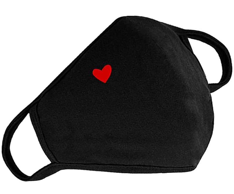 Photo 1 of Fashion Cotton Face Protection Unisex Washable Reusable with Cute Heart Pattern. 4 pack