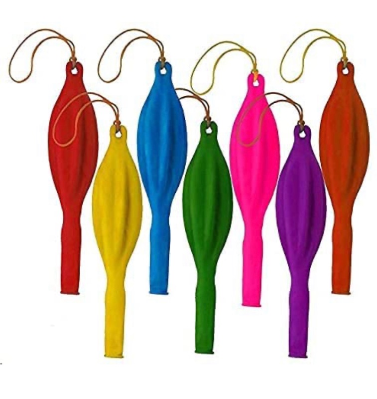 Photo 1 of Islmlisa Fun-Filled Balloons Neon Punch Balls with Rubber Band Handle(12Piece 18")-Assorted Colors. 3 pack